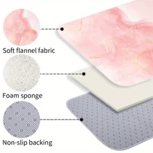 4pcs Pink Gold Patterned Marble Curtain Shower Curtain Decoration, Beautiful Housewarming Gift Modern Home Decoration, Waterproof Shower Curtain And Toilet Floor Mat Three Pieces Set With 12 Shower Curtain Hooks Room Decor Bathroom Accessories Back To School Fall Decor Bathroom Decor