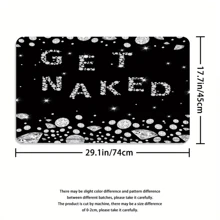 4pcs Diamond And Words Shower Curtain Bathroom Decor, Housewarming Gift Modern Home Decor, Waterproof Shower Curtain And Toilet Floor Mat Three-Piece Set Comes With 12 Shower Curtain Hooks Fall Decor