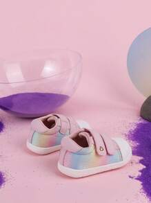 GENGASUN 1 pieza Zapatos de fiesta o casuales de cabeza redonda y tacón bajo con arcoíris en PU para niñas pequeñas en verano/otoño