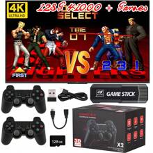 X2 Wireless Retro Game Console 128G, Retro Game Stick , Built-In 40+ Emulators, 40000+ Games, 4K HD Output With 2.4GHz Wireless Controller, Plug And Retro Play Video Games For TV Playstation5 Cable Remote Remote Control Usb - Black - View 5