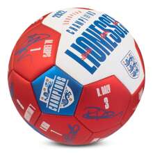 England Football England Lionesses Champions Signature Football - Red and White - View 2