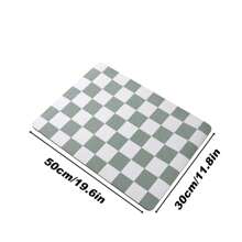 1pc Checkered Dish Drying Mat For Kitchen Counter Coffee Bar Coffee Station Accessories Retro Aesthetic 24"X16"Cute Absorbent Coffee Mat Kitchen Drying Mat Easy To Clean Coffee Bar Decor
