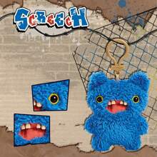 ZURU Fuggler Cute Monster Keychain About 4.5inch Cute Monster Funky Tooth Ugly Funny Adult Interesting Doll Perfect Gift For Collection Birthday