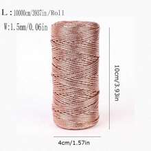1 Cuộn 1,5mm 100M Dây Macrame Vàng Bạc Dây Thừng Cho May Vá DIY Dây Thừng Ruy Băng Thủ Công Dây Thừng Xoắn Chỉ Trang Trí Nhà Giáng Sinh, Giáng Sinh Ngày Valentine - nhiều màu - Xem 4