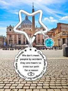 1pc Colleague Retirement/Farewell Gift Keychain, Thank You Coworker Keyring, Let's Be Colleagues Keychain