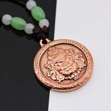 1pc Fashionable Pendant Necklace, Pure Copper Pendant, Stylish Jewelry Gift, Suitable For Daily Wear, Ideal For Valentine's Day, Birthday, And Gift-Giving