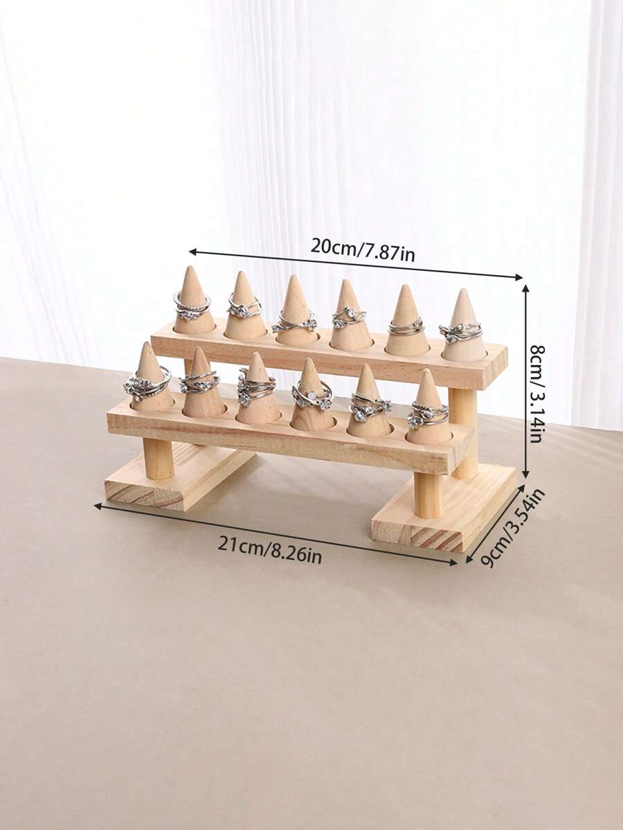 DIY Wooden Removable Tier Ring Display Stand, Jewelry Stand For Ring ...