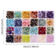 850 piezas Cuentas de piedra natural asimétricas Kit de elaboración de joyas DIY para pulseras, aretes, collares y diversas decoraciones