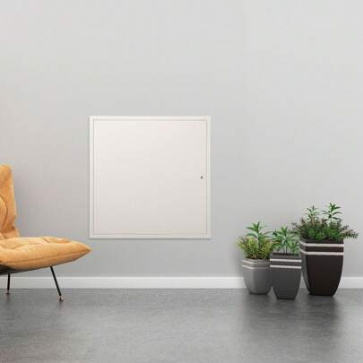 Access Panel For Drywall & Ceiling, 16 X 16 Or 24 X 24 Inch Plumbing Access Panels, Reinforced Access Door, Heavy-Duty Steel Wall Hole Cover, Easy Install Removable Hinged Panel For Wiring & Cables, Silver