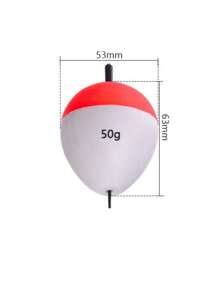 3 件装红色和白色 EVA 泡沫硬浮力长距离钓鱼浮标，腹部较大，浮力大
