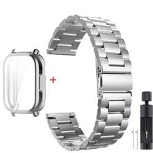 Case+Luxury Metal Strap Compatible With Redmi Watch 5 Active TPU Soft Case Compatible With Xiaomi Redmi Watch 5 Lite Stainless Steel Watchband