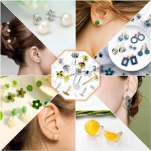 10/100pcs Multi-Size Metal Blank Post Round Stud Earrings Base Earbuds DIY Earbuds Make Earring Accessories