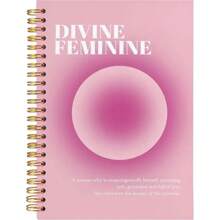 1pc Divine Feminine Hardcover Spiral Journal Notebook - Aesthetic Pink Gradient Aura Journal With 50 Lined Pages For Women, Spiritual Office Supplies -14*21cm/ 5.5x8.3in Spiral Notebook- 50 Sheets 100 Pages-A Diary With The Weekday Signs , Weather Signs,Memo No.And Date Signs