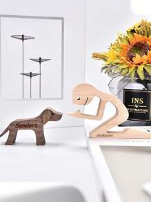 1 件定制小狗家庭装饰木制装饰品，北欧风格家居装饰，礼物