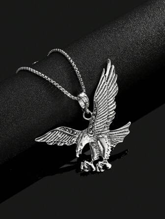 1 件加勒比海盗骷髅形吊坠项链，设计适合男士日常佩戴、派对和驾驶