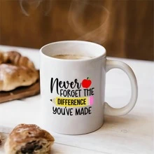 1 个，11 盎司陶瓷杯 - 送给女教师的贴心礼物 - 茶、咖啡或热水杯 - 教师节礼物的理想选择 - 彩色 - 查看 3