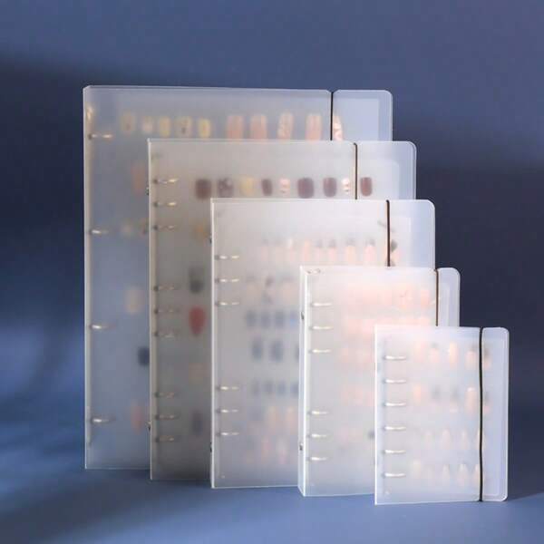10pcs Set Matte Portable Nail Polish Storage Album, Multi-Size Nail Art Display & Organizer Collection Booklet
