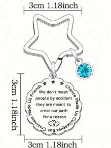 1pc Colleague Retirement/Farewell Gift Keychain, Thank You Coworker Keyring, Let's Be Colleagues Keychain