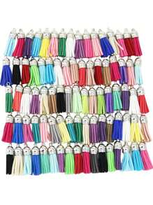 (20pcs/Pack) 4cm Retro British Style Tassels Keychain, Brooch, Clothing Decor, Bag Charm, Handmade DIY