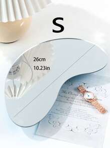 1pc Asymmetrical Acrylic Tray, Home Decor Candle Stand, Instagam Props For Photoshoot - Multicolor - View 10