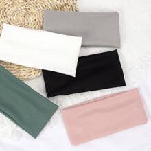 Bandas elásticas de unicolor para el cabello para mujeres y hombres, diadema para correr, fitness, deportes, yoga, accesorios de diadema para niñas