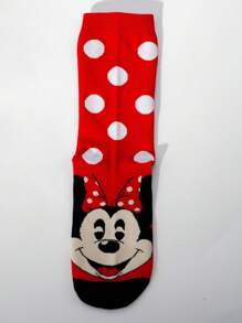 Disney Set de 1 o 2 pares de calcetines medianos de pareja con estampado de Mickey Mouse y Stitch de Disney, calcetines medianos suaves y cómodos, casuales y de moda, adecuados para uso diario y para regalar a amigos