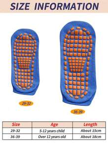 1/4 paire de chaussettes antidérapantes en silicone unisexe pour le trampoline, convenant aux femmes et aux hommes pour l'hôpital, le yoga, le pilates et les sports d'intérieur