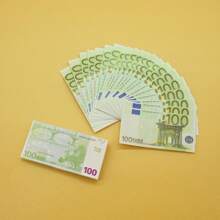 100/200 11*6.15cm Copy 100€, 100pcs 14*8cm Old And New Copy € 100 Denomination Counterfeit Banknote Props Paper Origami Props,Euro Shape Fake Money Commemorative Display Prop Paper