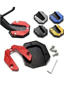 Motorcycle Side Stand Pad: Anti-Slip Motorcycle Side Stand Extension Plate, Motorcycle Accessories Enlarged Side Kick Stand Non-Slip Pad,Side Stand Extension Pad Motorcycle Bike Kickstand Extender Foot Side Stand Extension Pad Support Plate Anti-Skid Enlarged Base