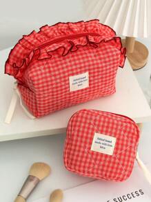 1Pc/Set Túi đựng đồ trang điểm chần bông kẻ caro màu khối Túi đựng mỹ phẩm Túi đựng son môi Túi đựng băng vệ sinh Túi đựng tai nghe Ví Ví đựng đa năng Túi đựng đồ cầm tay có khóa kéo Đựng mỹ phẩm, chăm sóc da, kem dưỡng da tay, dầu dưỡng môi, sơn móng tay, băng vệ sinh, tai nghe, tiền xu, các vật dụng nhỏ Đồ dùng du lịch Đồ dùng đi làm Quà tặng cho người yêu và bạn bè Quà tặng sinh nhật Quà tặng phù dâu Quà tặng ngày lễ tình nhân Bộ túi đựng đồ trang điểm Hộp đựng đồ trang điểm Túi đựng đồ vệ sinh cá nhân Đồ dùng học tập Túi đựng đồ trang điểm Đồ dùng ngày lễ Túi đựng đồ trang điểm Đồ dùng trang điểm Đồ dùng cho ngày lễ Mùa đông Họa tiết da báo Chó xúc xích Quà tặng cho phụ nữ Đồ dùng cho ngày tựu trường - Nhiều màu - Xem 2
