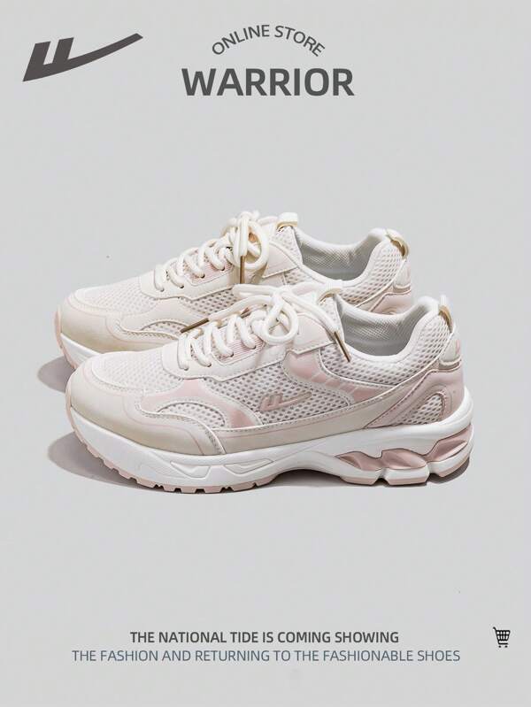 WARRIOR 1 par de zapatos casuales y versátiles para exteriores con suela suave y transpirable, con cordones delanteros, de malla para mujer