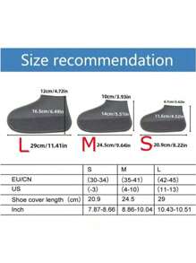 1 Pair Silicone Shoe Cover Waterproof Non-Slip Thickened Wear-Resistant For Adults Men And Women Rain Portable No Odor Silicone Shoes Camping Camping Stuff