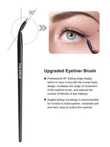 MAANGE Set de 7 piezas de brochas de maquillaje para ojos, con ángulos finos y ultra delgados, planos y angulados, para herramienta de belleza profesional, brochas delineadoras para aplicación de maquillaje con precisión
