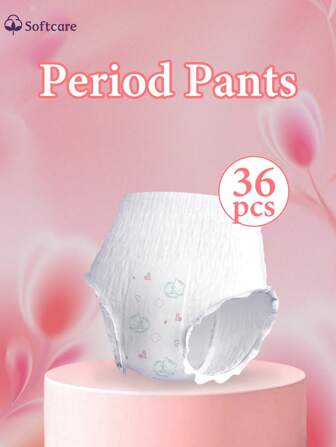 36片,卫生巾,夜用卫生巾,适用于女性尿失禁,产后,经期,亲肤柔软,无香味,便携独立包装,经期裤,月经内裤,经期内裤
