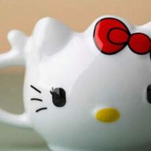 Sanrio Sanrio 1/4-Piece Set Cute Hello Kitty Coffee Cup Pudding Cup Ceramic Heat-Resistant Mousse Cup Household Cup Cake Cup Yogurt Cup Dessert Cup Mother's Day Gift Valentine's Day Gift
