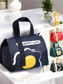 Aluminum Film Insulated Lunch Bag, 1pc Lunch Box Thermal Lunch Bag Colors To Choose From - 白色 - 查看 5