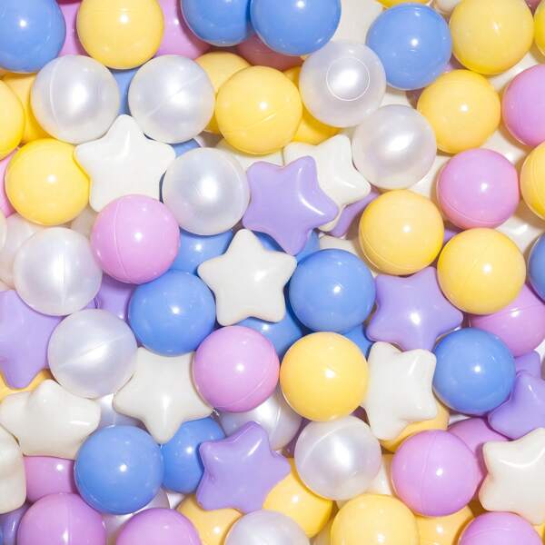 Sternförmige Bälle für Ballbecken, 2.15-Inch unzerstörbare Plastikbälle für Kinderbälle, Spielzelte und Poolspaß - ideal für Kinderspielzeiten und Partys