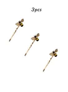 1个蜜蜂装饰发夹，金色新娘发饰，蜜蜂发卡，婚礼发饰，水晶珐琅蜜蜂发夹，发卡，发夹，爪夹，发爪，发卡 - 彩色 - 查看 9