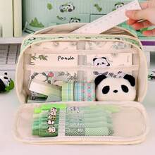 1pc Large Capacity Nine-Layer Pencil Case, Student Stationery Pencil Case, Stationery Storage Bag, School Supplies, Back To School Gift, (The Pattern On The Pen Bag Is Random, Only The Pen Bag Is Sold, Stationery Stickers Are Not Included)