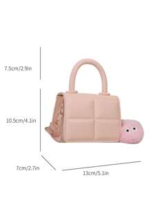 1pc High-Grade Small Bag Girls Bag Versatile Chain Messenger Bag Popular Retro Mini Handbag Plaid Small Square Bag New Fashion Niche Design Messenger Bag Girls Bag Popular Versatile Messenger Bag Is Very Suitable For Daily Matching And Also Suitable For Going Out For A Date And Shopping - Plaid Tote Bag - View 8