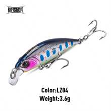 KINGDOM Kingdom Sinking Minnow Wobblers 45/60mm 3.6/7g Far Casting Fishing Lure For Pike/Trout/Bass Crankbaits Slim Body Hard Jerkbaits