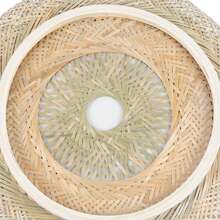 HYYKJ-US Rattan Ceiling Light Fixture, Bamboo Ceiling Light, Bamboo Woven Ceiling Light