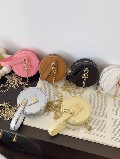 Children's Shoulder Bag, Round Cake Bag, Outing Tote Bag, Dopamine Color, Banquet Fashion Bag, Mini Children's Bag, And The First Choice For Gifts