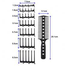 1pc Haircut Limit Comb,Scissor Clipper Over Comb Hair Cutting Tool - Barber DIY Home Hair Trimming Guide Comb Set,Hair Comb Positioning Comb With 7 Limit Calipers,Hair Tools,Hair Products And Accessories For Barber Salon Beauty Travel Essentials - Multicolor - View 2