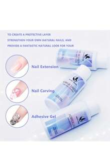 Acrylic Liquid Monomer 3*60ml Acrylic Nail Polish Acrylic Liquid Low Odor Professional Acrylic Liquid For Nail Extension For Beginners Nail Art DIY - 無色 - 查看 5