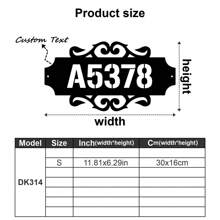 1pc Custom Vintage Metal Doorplate Decorative Art, Rural Street Nameplate Wall Decorations - Personalized Door Numbers And Text - Wall-Mounted Multifunctional Address Signs, House Numbers, Outdoor Address Signs, Farmhouse Door Art Gifts Birthday Graduation - Multicolor - View 11