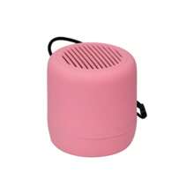 BUYTITI Mini Bocina Bluetooth 2″ con correa - Rosa - Ver 2