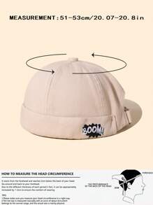 1pc Children's Landlord Cap, Spring Fashion Letter Embroidery Casual Hat, Baby Beanie - 1PC - View 4