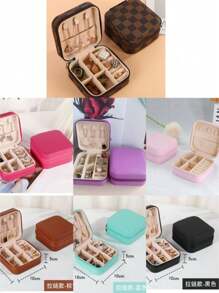 Small Jewelry Box With Zipper Closure Code L-3333 - 淡紫色 - 查看 3