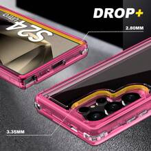 CELULARTE 3 In 1 Transparent Protective Case Cover For Moto Oppo  Redmi Honor Rugged Use Anti-Drop - Pink - View 5